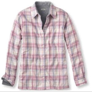 L.L. Bean fleece lined plaid shacket